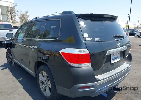 2012 Toyota Highlander Limited V6 z USA, uszkodzony, nr VIN 5TDDK3EHXCS166619